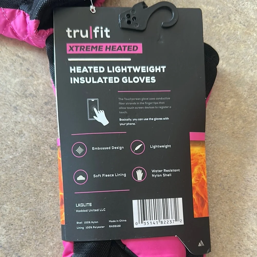 Womens Trukfit Pink and Black Insulated Gloves